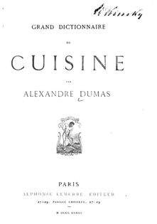 Grand Dictionnaire de Cuisine