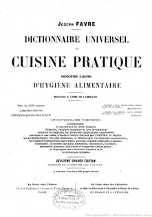 Dictionnaire universel de cuisine pratique