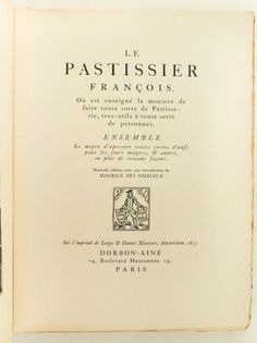Le Pâtissier François