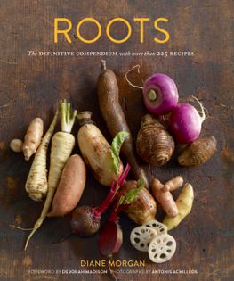 Creamy Turnip Soup with Greens from Roots: The Definitive Compendium by Diane Morgan