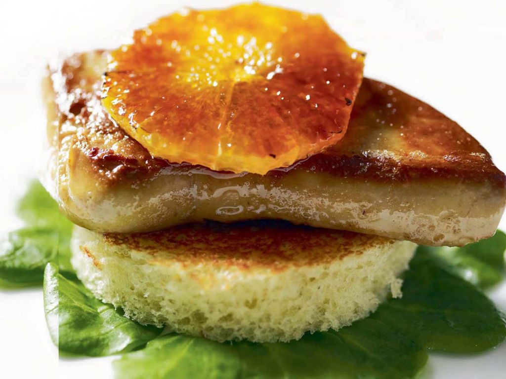 Foie Gras Mousse on Brioche With Apple Wedges Recipe