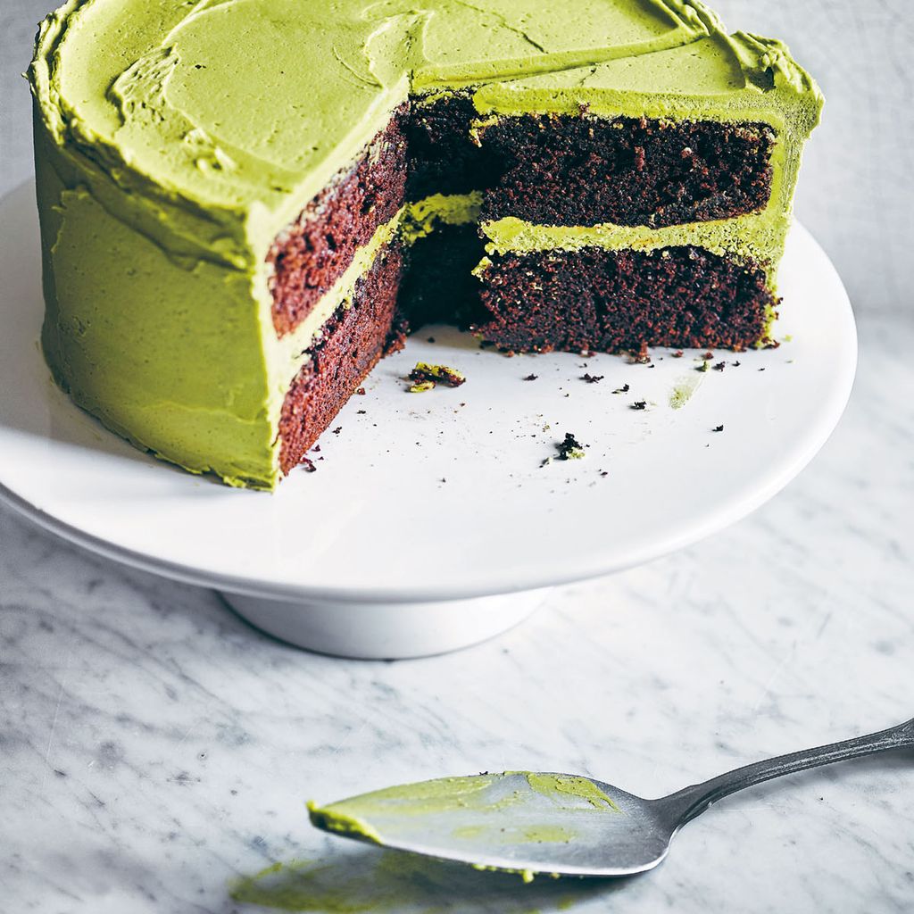 Devil's Food Cake with Matcha Frosting from My Asian Kitchen by Jennifer  Joyce