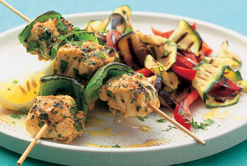 Moroccan Grilled Fish Brochettes from The Complete Guide to Traditional