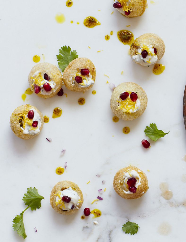 Yogurt Chat Bombs from Mowgli Street Food by Nisha Katona