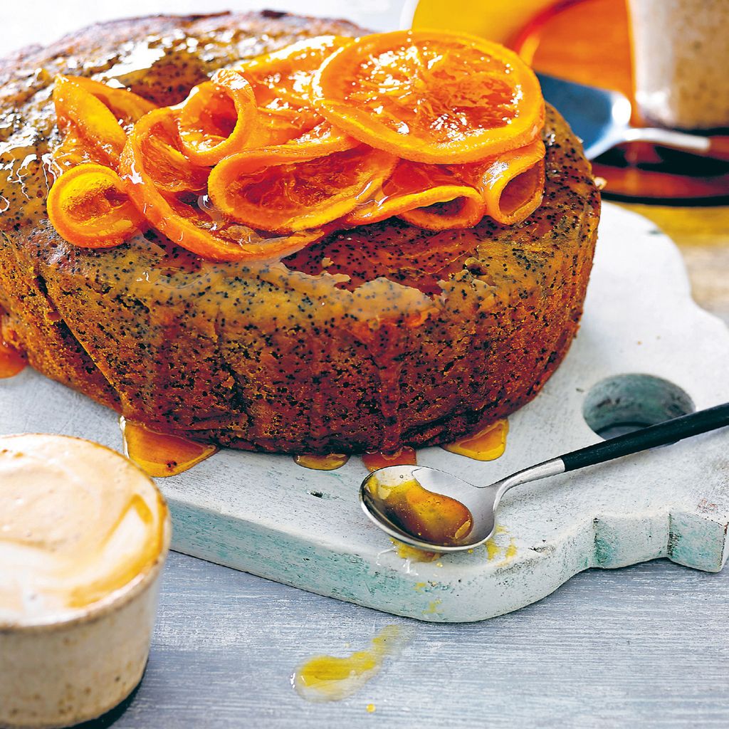 Orange and poppy seed cake from Slow Cooker Vegetarian by Katy Holder