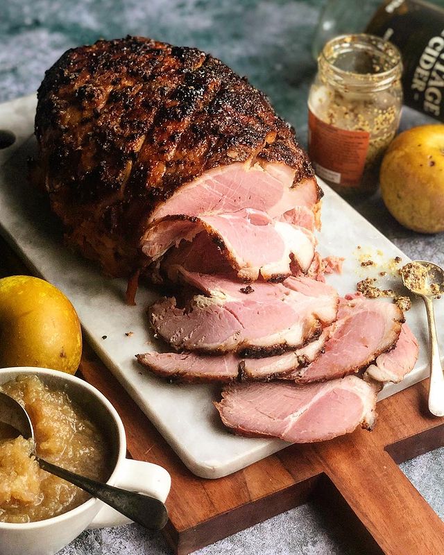 Gammon with Cider and Apples from The Times Calendar Cookbook by Katie